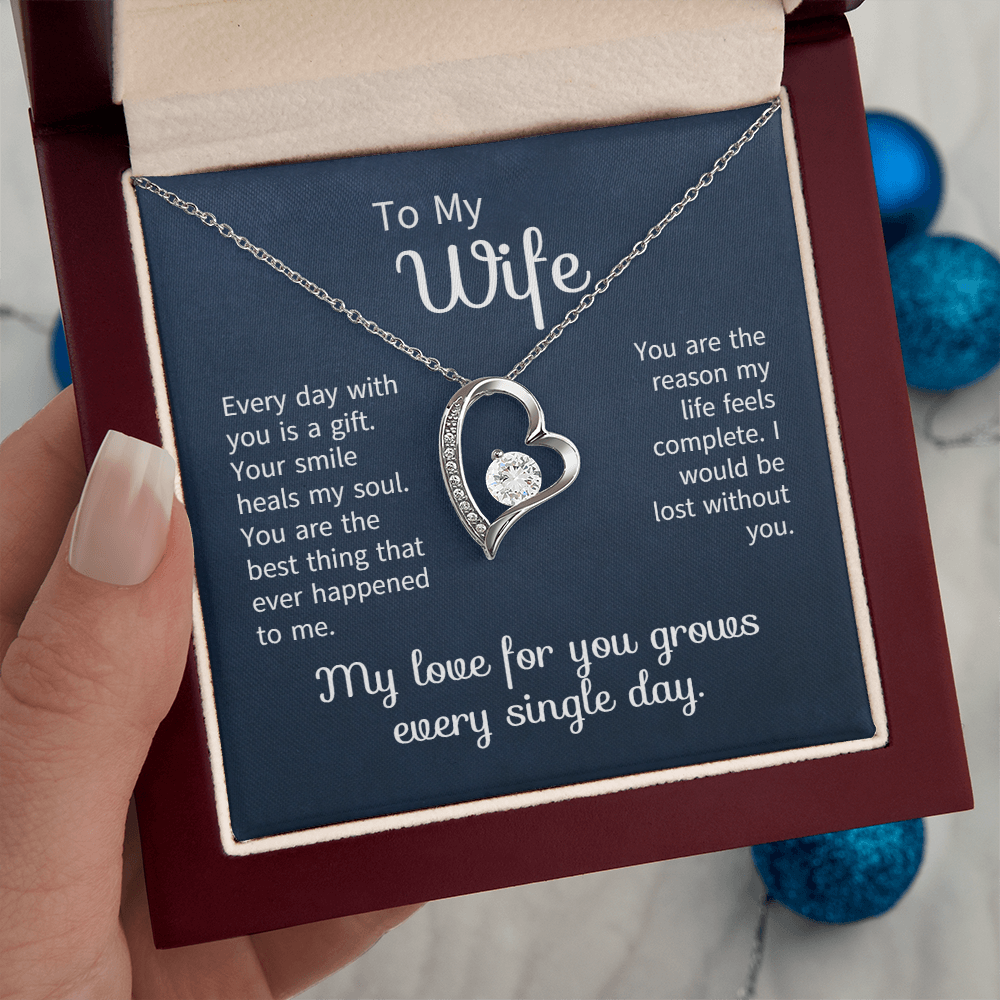 To My Wife Necklace From Husband | Anniversary Valentine Birthday Gift For Wife