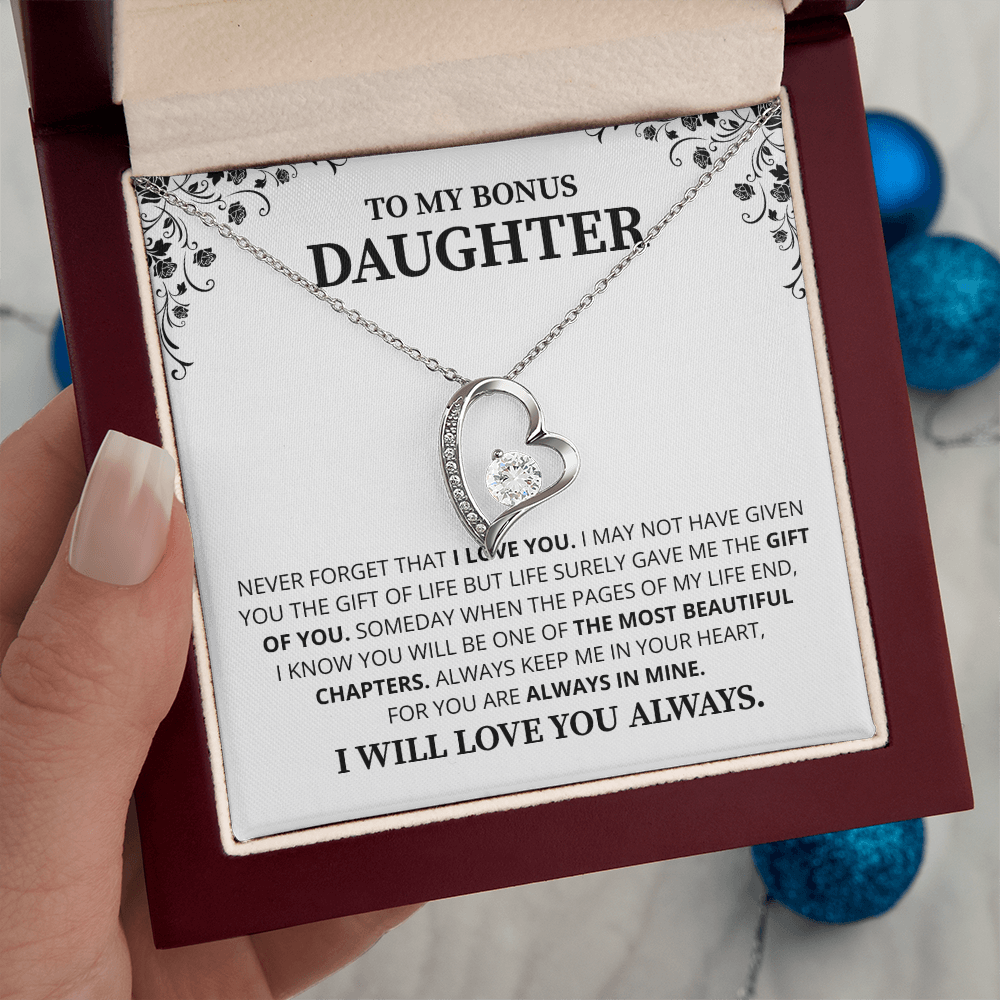 Gift For Daughter Necklace Luxury LED Light Box With Heartfelt Message Card - Daughter Birthday Present From Mom or Daddy