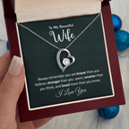 Gifts for Wife from Husband - Soulmate Necklace with Heartfelt Message Card & Box - Anniversary, Birthday, Christmas or Valentine's Day Gift for Girlfriend