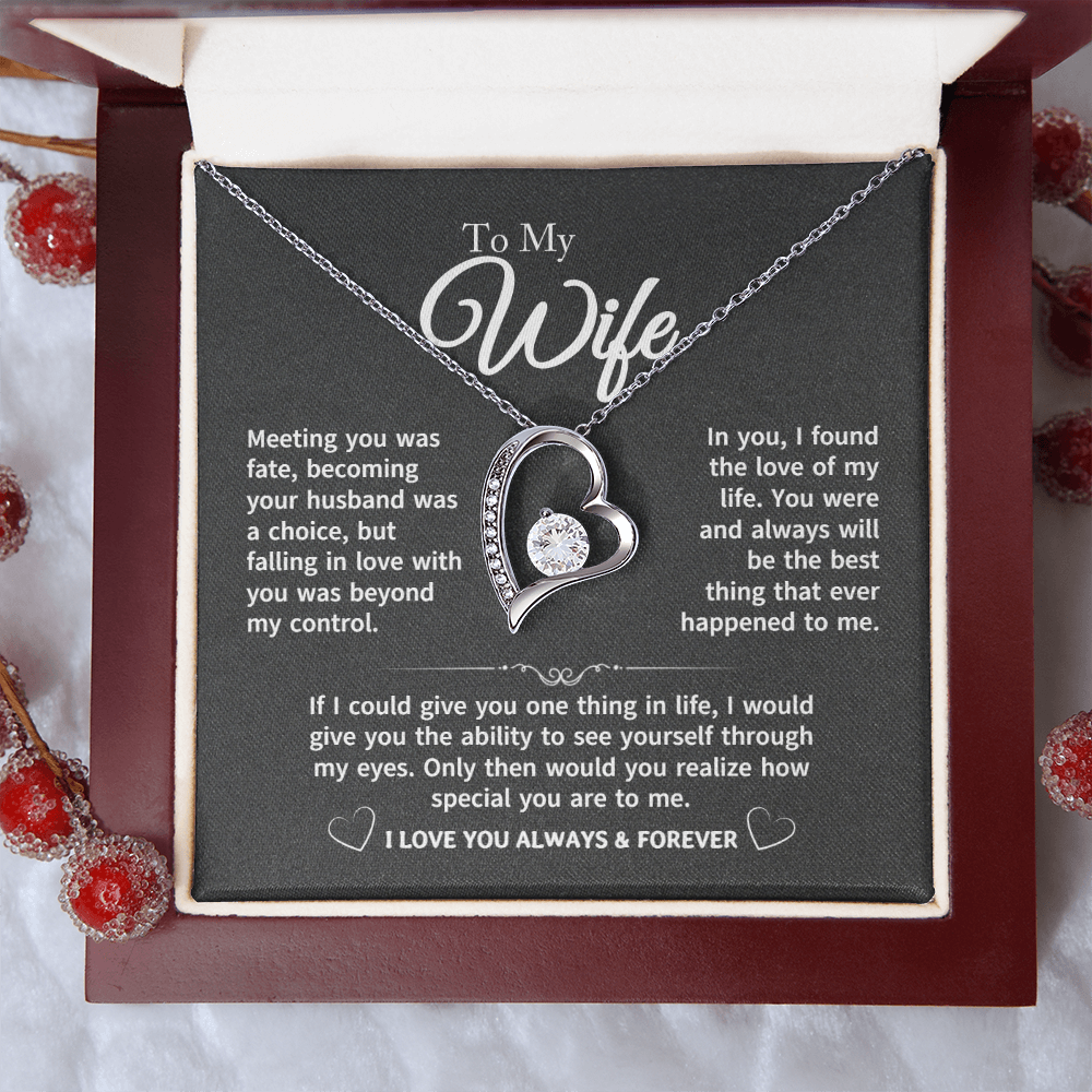 To My Wife - Gift Necklace For Wife - Meeting You Was Fate