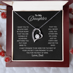 Gift For Daughter Necklace From Dad With Heartfelt Message - Jewelry Gifts For Graduation for Her From Mom or Daddy