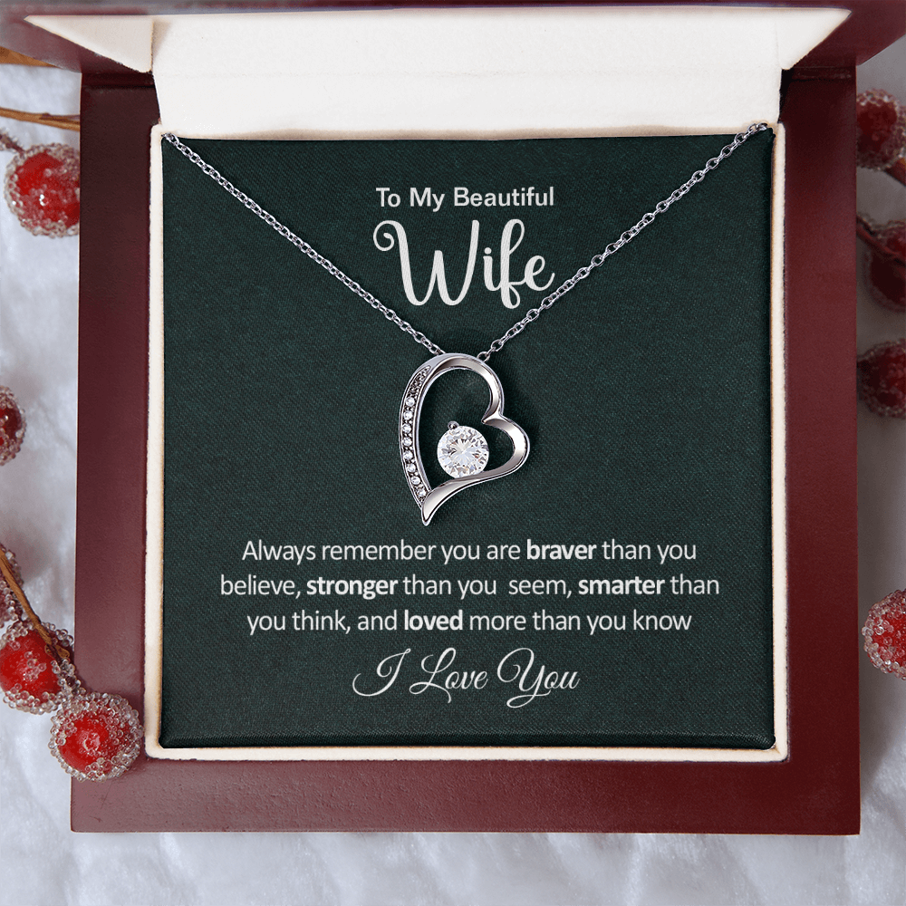 Gifts for Wife from Husband - Soulmate Necklace with Heartfelt Message Card & Box - Anniversary, Birthday, Christmas or Valentine's Day Gift for Girlfriend