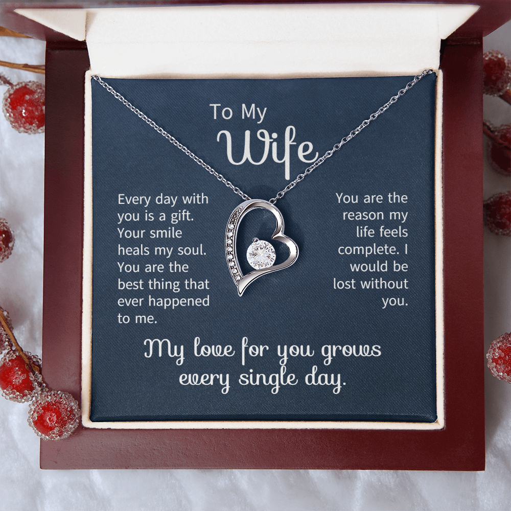 To My Wife Necklace From Husband | Anniversary Valentine Birthday Gift For Wife