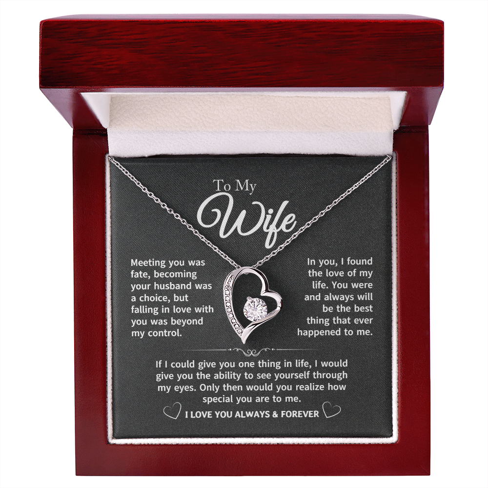 To My Wife - Gift Necklace For Wife - Meeting You Was Fate