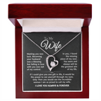 Gift For Wife - Gold Plated Heart Necklace To My Wife For Her Birthday, Valentine's Day, Christmas, Anniversary