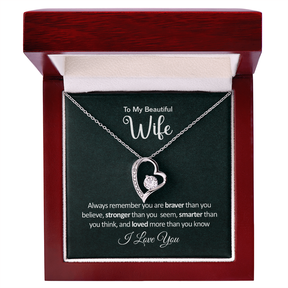 Gifts for Wife from Husband - Soulmate Necklace with Heartfelt Message Card & Box - Anniversary, Birthday, Christmas or Valentine's Day Gift for Girlfriend