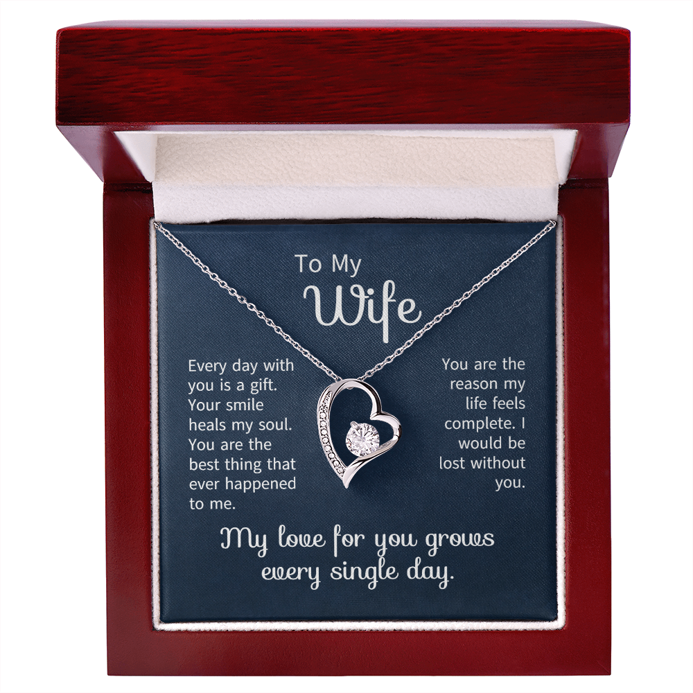To My Wife Necklace From Husband | Anniversary Valentine Birthday Gift For Wife