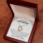 Gift For Daughter Necklace Luxury LED Light Box With Heartfelt Message Card - Daughter Birthday Present From Mom or Daddy