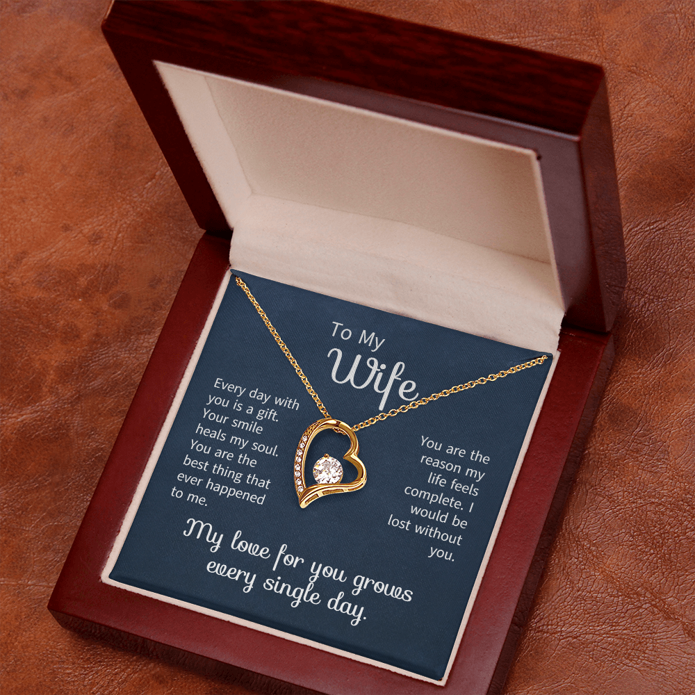 To My Wife Necklace From Husband | Anniversary Valentine Birthday Gift For Wife