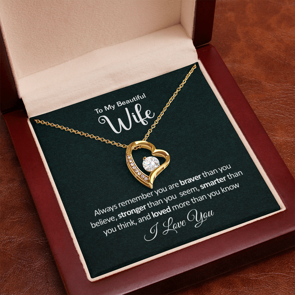 Gifts for Wife from Husband - Soulmate Necklace with Heartfelt Message Card & Box - Anniversary, Birthday, Christmas or Valentine's Day Gift for Girlfriend