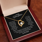 Gift For Daughter Necklace From Dad With Heartfelt Message - Jewelry Gifts For Graduation for Her From Mom or Daddy