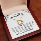 Gift For Daughter Necklace Luxury LED Light Box With Heartfelt Message Card - Daughter Birthday Present From Mom or Daddy