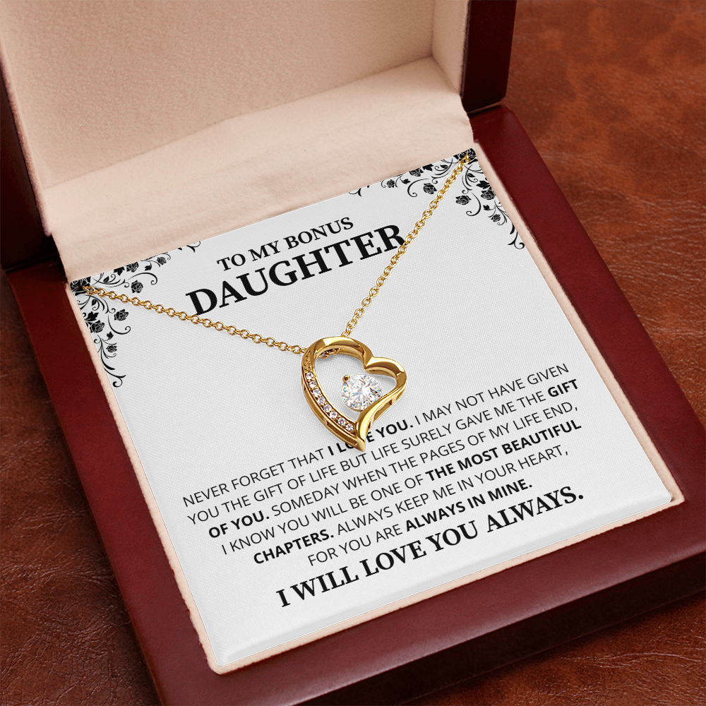 Gift For Daughter Necklace Luxury LED Light Box With Heartfelt Message Card - Daughter Birthday Present From Mom or Daddy