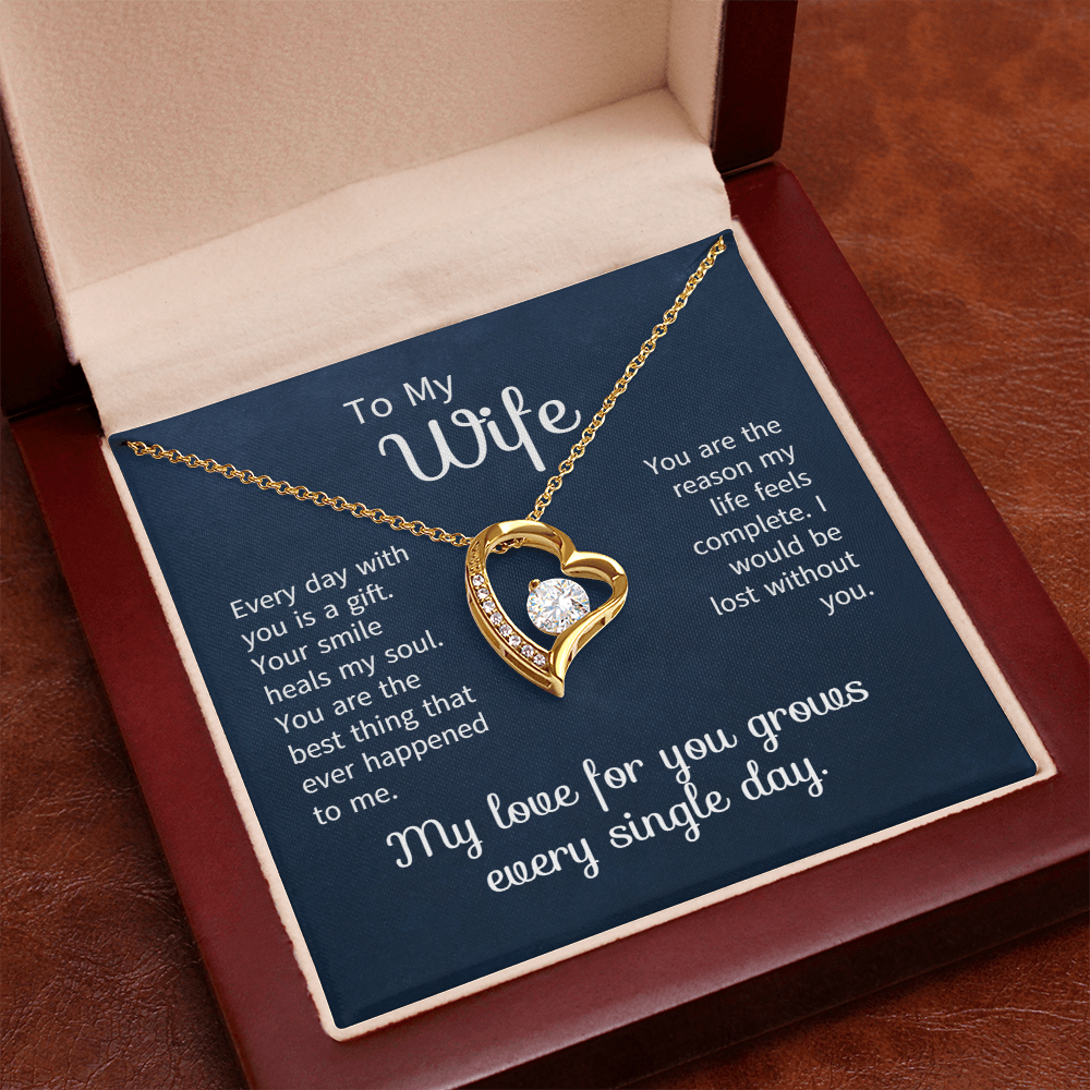 To My Wife Necklace From Husband | Anniversary Valentine Birthday Gift For Wife