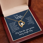 To My Wife Necklace From Husband | Anniversary Valentine Birthday Gift For Wife