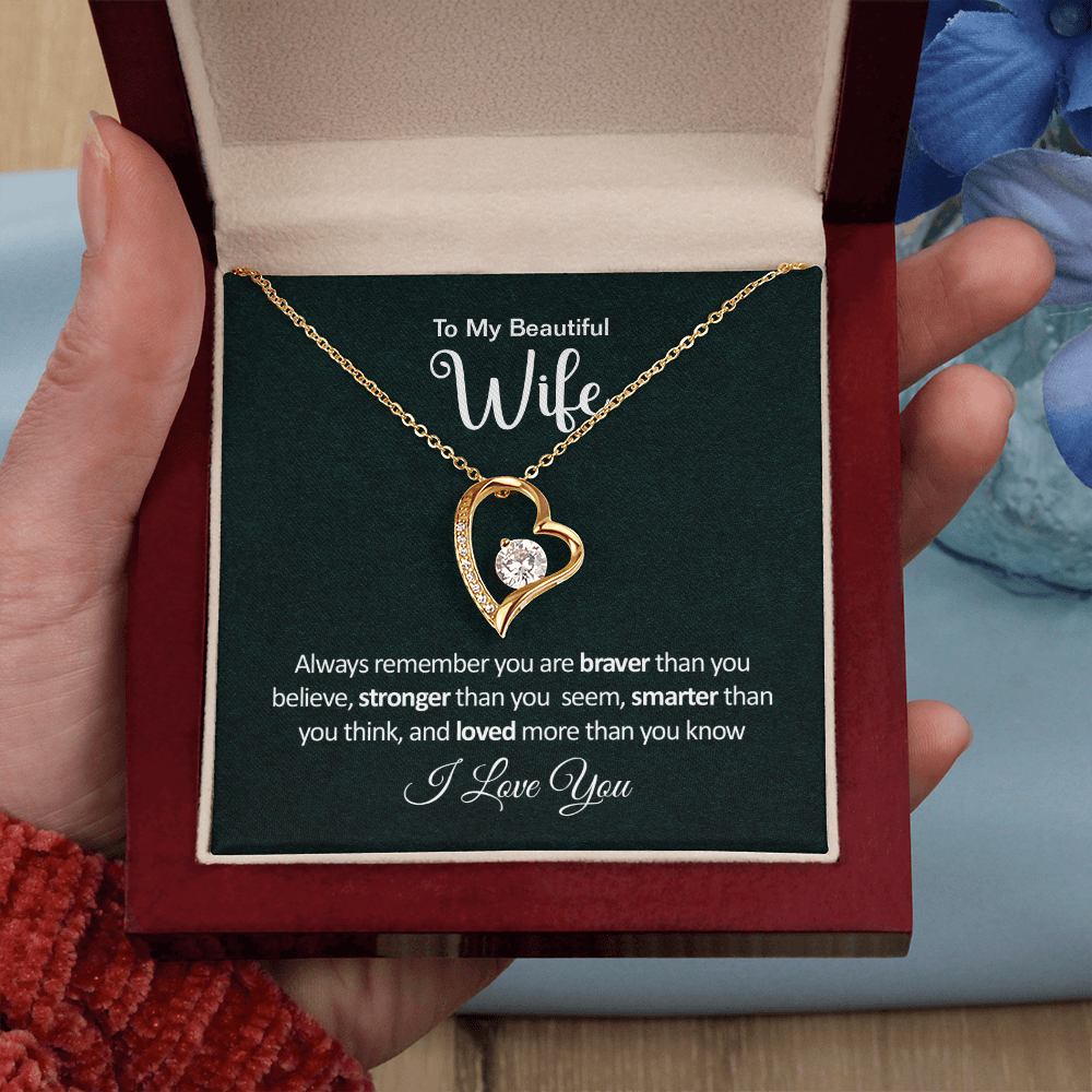 Gifts for Wife from Husband - Soulmate Necklace with Heartfelt Message Card & Box - Anniversary, Birthday, Christmas or Valentine's Day Gift for Girlfriend