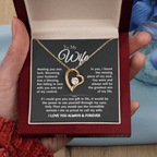 Gift For Wife - Gold Plated Heart Necklace To My Wife For Her Birthday, Valentine's Day, Christmas, Anniversary