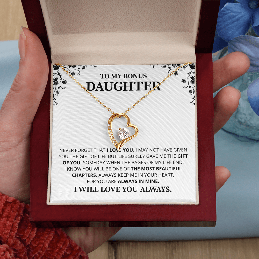 Gift For Daughter Necklace Luxury LED Light Box With Heartfelt Message Card - Daughter Birthday Present From Mom or Daddy