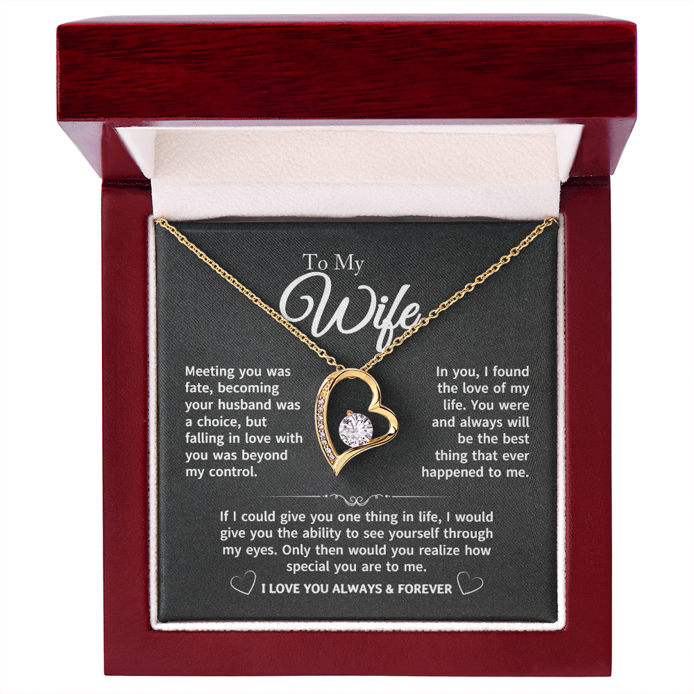 To My Wife - Gift Necklace For Wife - Meeting You Was Fate