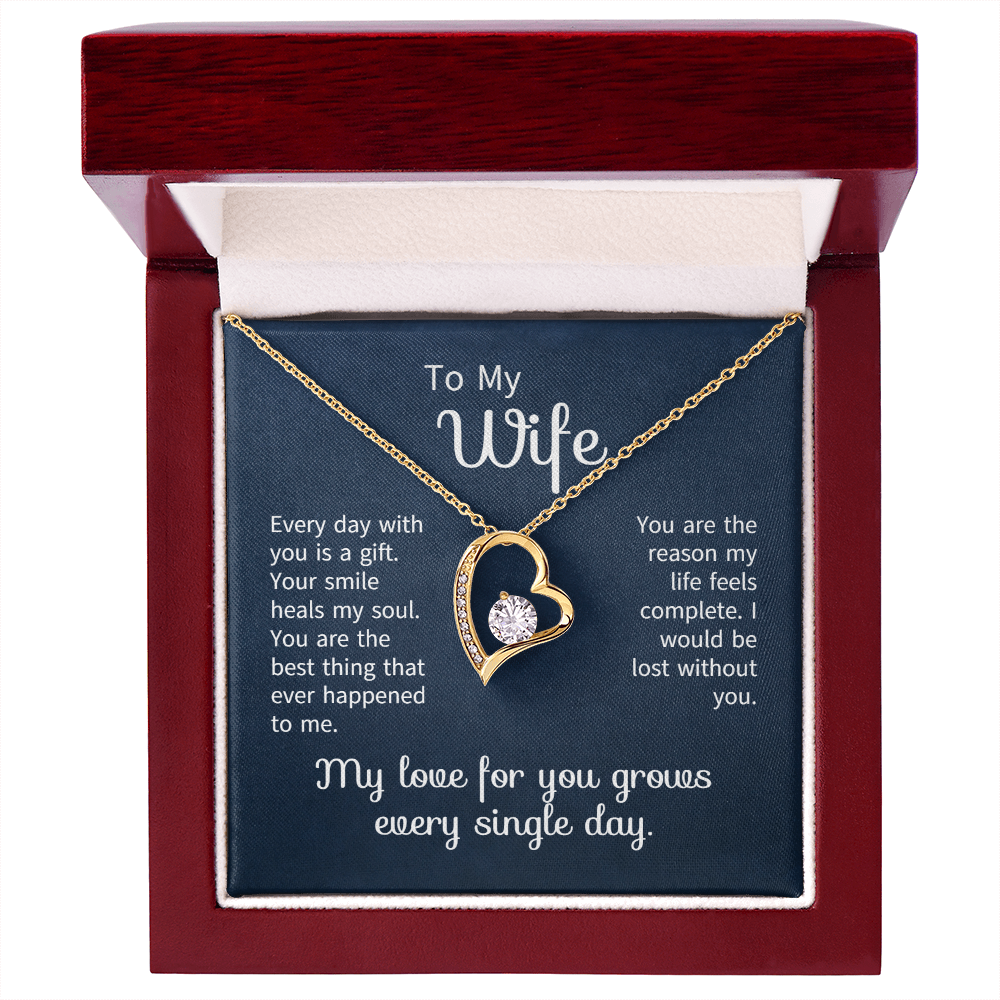 To My Wife Necklace From Husband | Anniversary Valentine Birthday Gift For Wife
