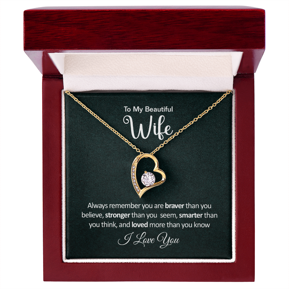Gifts for Wife from Husband - Soulmate Necklace with Heartfelt Message Card & Box - Anniversary, Birthday, Christmas or Valentine's Day Gift for Girlfriend
