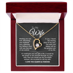 Gift For Wife - Gold Plated Heart Necklace To My Wife For Her Birthday, Valentine's Day, Christmas, Anniversary