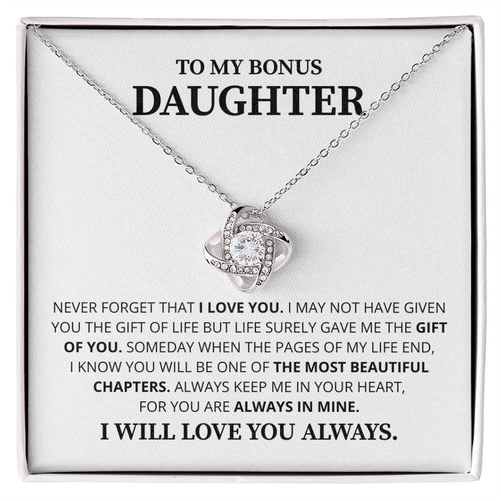 To My Daughter Necklace Luxury LED Light Box With Heartfelt Message Card - Daughter Birthday Present From Dad or Mom