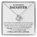 To My Daughter Necklace Luxury LED Light Box With Heartfelt Message Card - Daughter Birthday Present From Dad or Mom