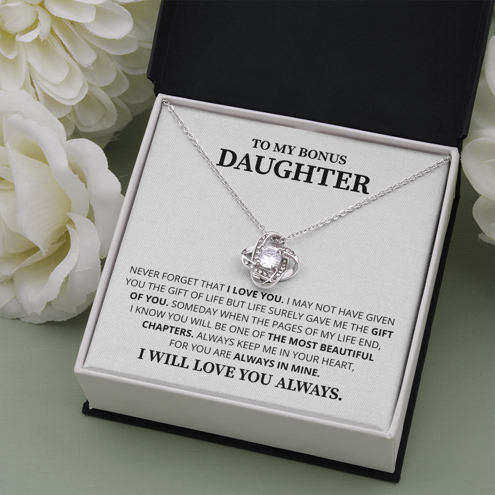 To My Daughter Necklace Luxury LED Light Box With Heartfelt Message Card - Daughter Birthday Present From Dad or Mom