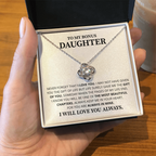 To My Daughter Necklace Luxury LED Light Box With Heartfelt Message Card - Daughter Birthday Present From Dad or Mom