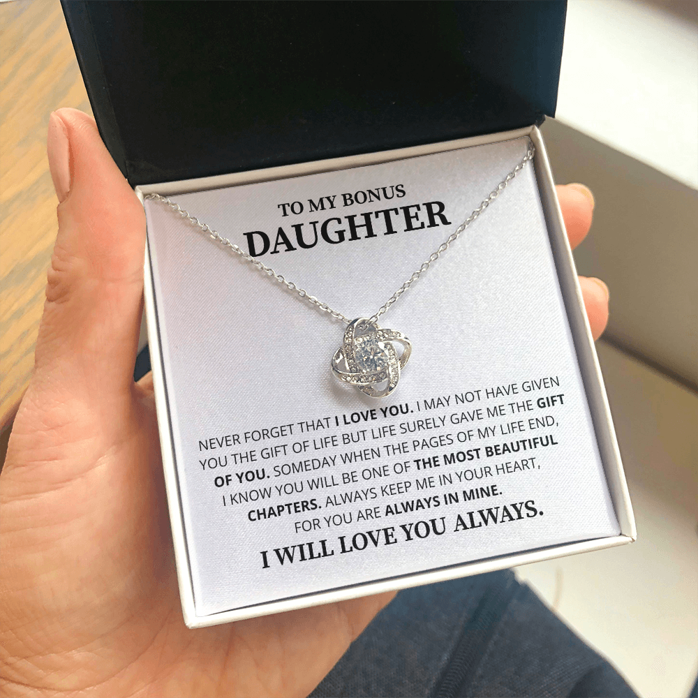 To My Daughter Necklace Luxury LED Light Box With Heartfelt Message Card - Daughter Birthday Present From Dad or Mom
