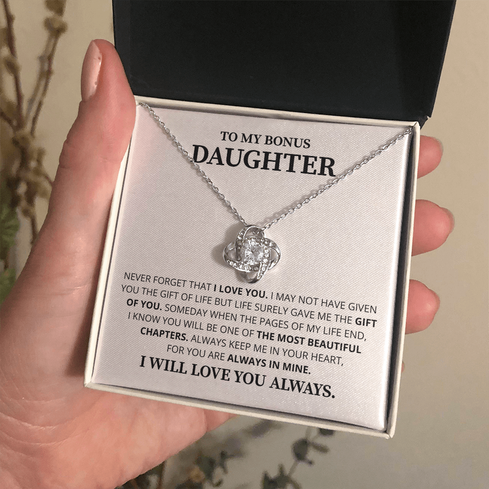 To My Daughter Necklace Luxury LED Light Box With Heartfelt Message Card - Daughter Birthday Present From Dad or Mom