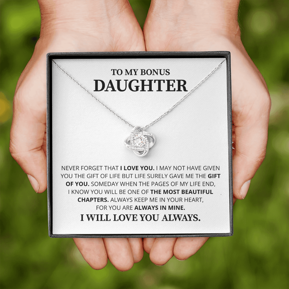 To My Daughter Necklace Luxury LED Light Box With Heartfelt Message Card - Daughter Birthday Present From Dad or Mom