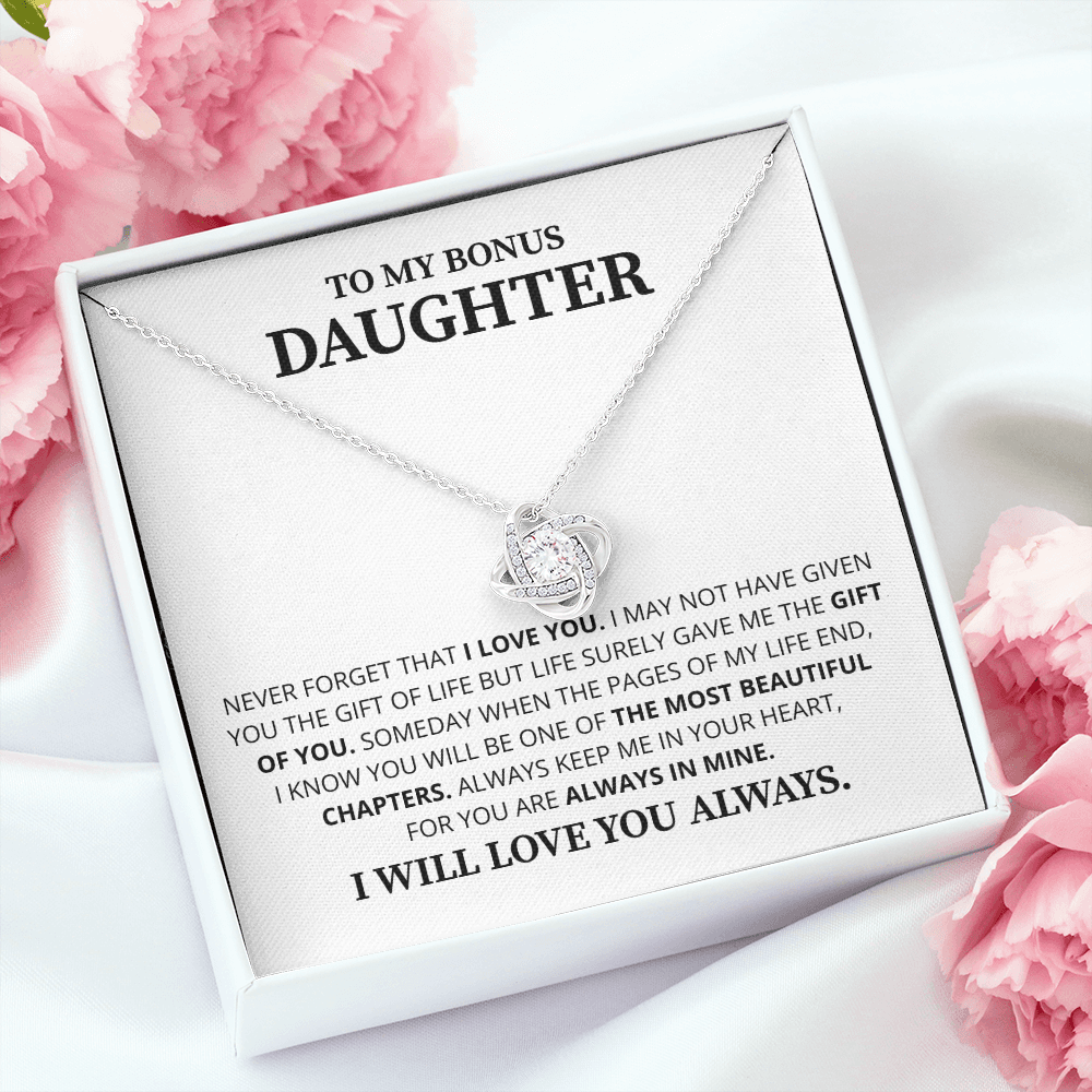 To My Daughter Necklace Luxury LED Light Box With Heartfelt Message Card - Daughter Birthday Present From Dad or Mom