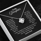 To My Daughter Necklace From Dad With Heartfelt Message - Jewelry Gifts For Graduation for Her From Mom or Daddy
