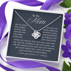 To My Mom Necklace Gifts from Son - Mother's Day, Birthday Gift for Mom