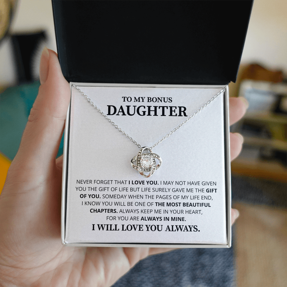 To My Daughter Necklace Luxury LED Light Box With Heartfelt Message Card - Daughter Birthday Present From Dad or Mom