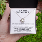 To My Daughter Necklace Luxury LED Light Box With Heartfelt Message Card - Daughter Birthday Present From Dad or Mom