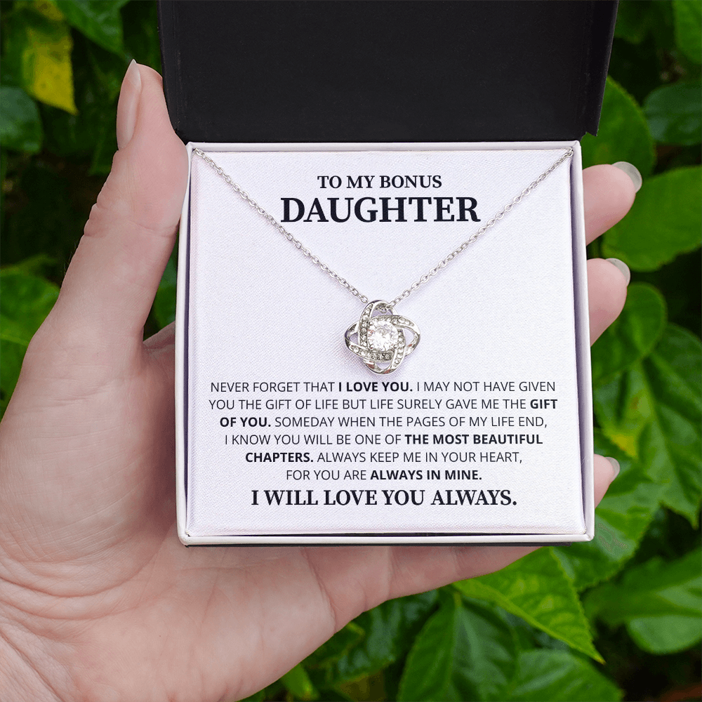 To My Daughter Necklace Luxury LED Light Box With Heartfelt Message Card - Daughter Birthday Present From Dad or Mom