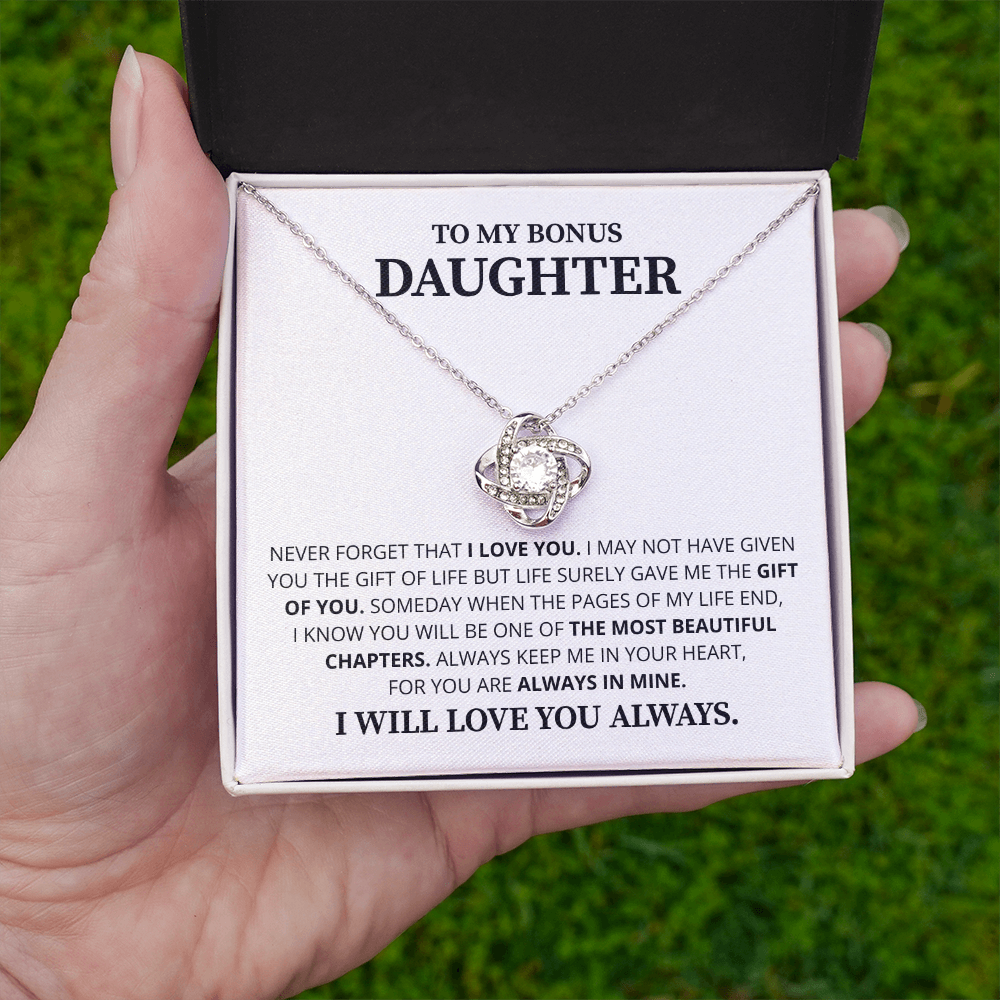 To My Daughter Necklace Luxury LED Light Box With Heartfelt Message Card - Daughter Birthday Present From Dad or Mom