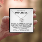 To My Daughter Necklace Luxury LED Light Box With Heartfelt Message Card - Daughter Birthday Present From Dad or Mom