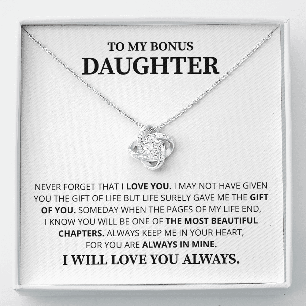 To My Daughter Necklace Luxury LED Light Box With Heartfelt Message Card - Daughter Birthday Present From Dad or Mom