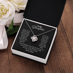 To My Daughter Necklace From Dad With Heartfelt Message - Jewelry Gifts For Graduation for Her From Mom or Daddy