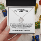 To My Daughter Necklace Luxury LED Light Box With Heartfelt Message Card - Daughter Birthday Present From Dad or Mom