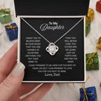 To My Daughter Necklace From Dad With Heartfelt Message - Jewelry Gifts For Graduation for Her From Mom or Daddy