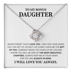 To My Daughter Necklace Luxury LED Light Box With Heartfelt Message Card - Daughter Birthday Present From Dad or Mom
