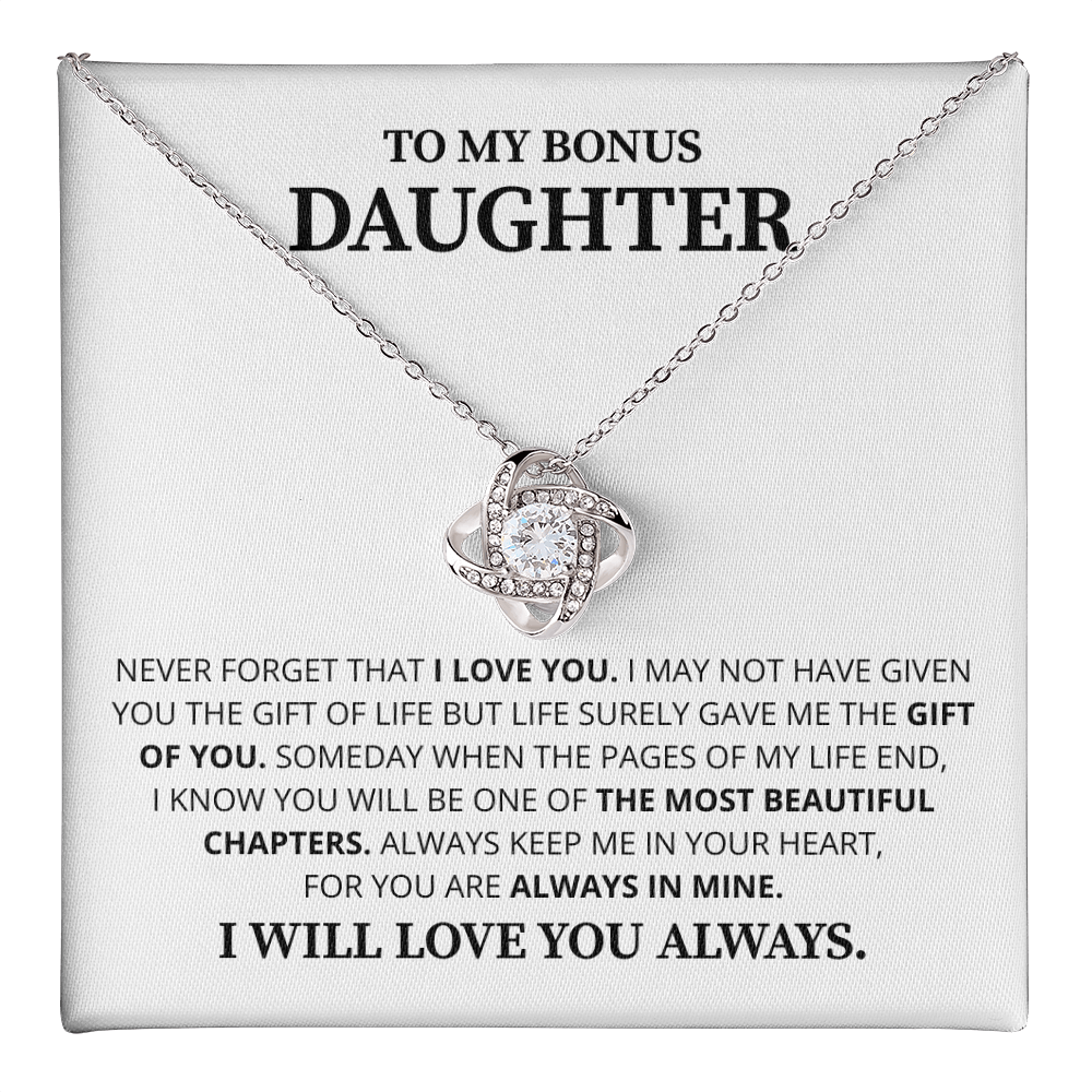 To My Daughter Necklace Luxury LED Light Box With Heartfelt Message Card - Daughter Birthday Present From Dad or Mom