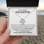 To My Daughter Necklace Luxury LED Light Box With Heartfelt Message Card - Daughter Birthday Present From Dad or Mom