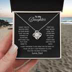 To My Daughter Necklace From Dad With Heartfelt Message - Jewelry Gifts For Graduation for Her From Mom or Daddy