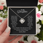 To My Daughter Necklace From Dad With Heartfelt Message - Jewelry Gifts For Graduation for Her From Mom or Daddy